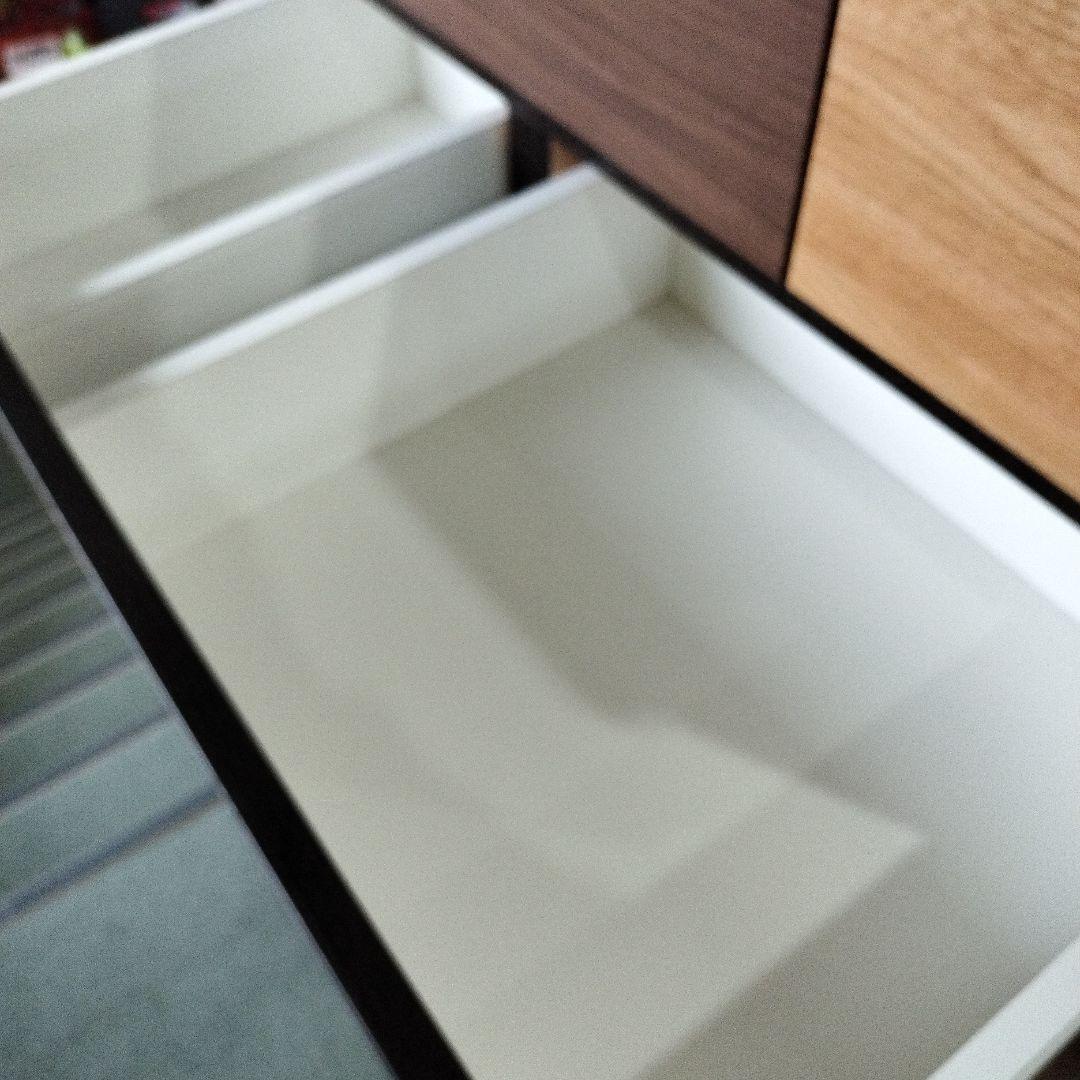 y【美品】ニトリ　ハイチェスト（カレナ80HC DBR）木目調家具