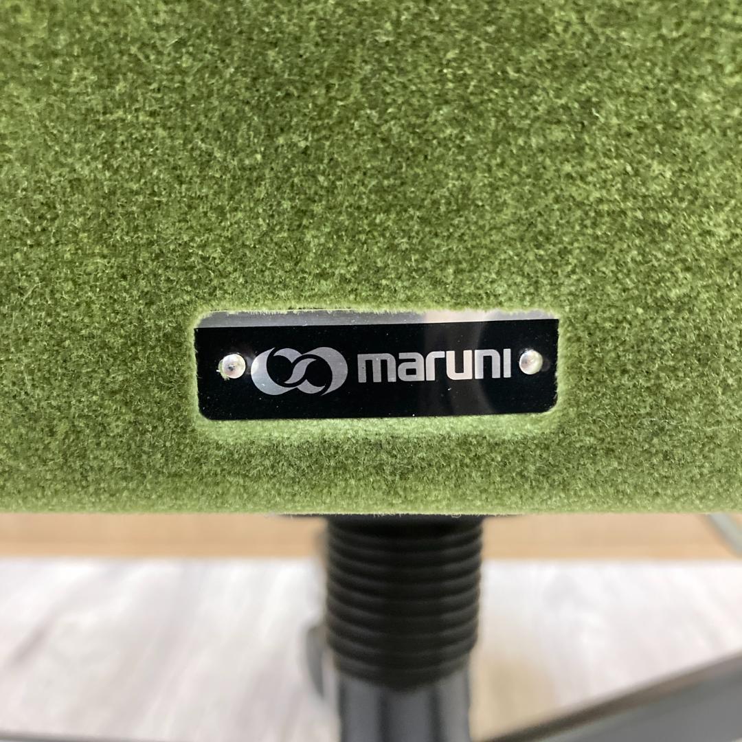 【マルニ】アームデスクチェア　オフィスチェア　椅子　地中海　モケットグリーン