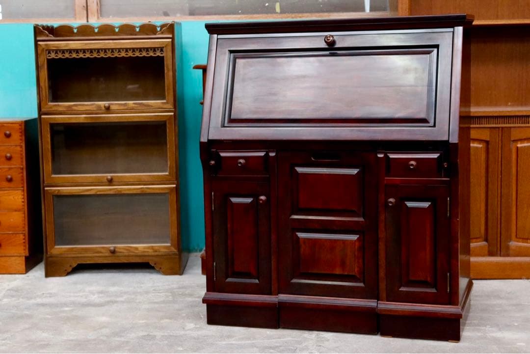 GMIH17○民芸家具 スツール付き ライティングドレッサー ライティングビュ