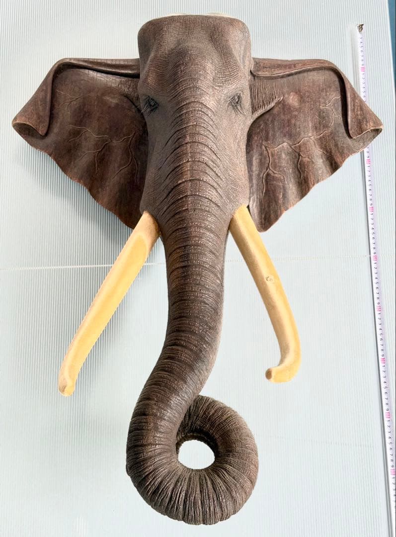 ハムタン サイズ大♪ リアル 彫刻 アンティーク 木製 ゾウ 象