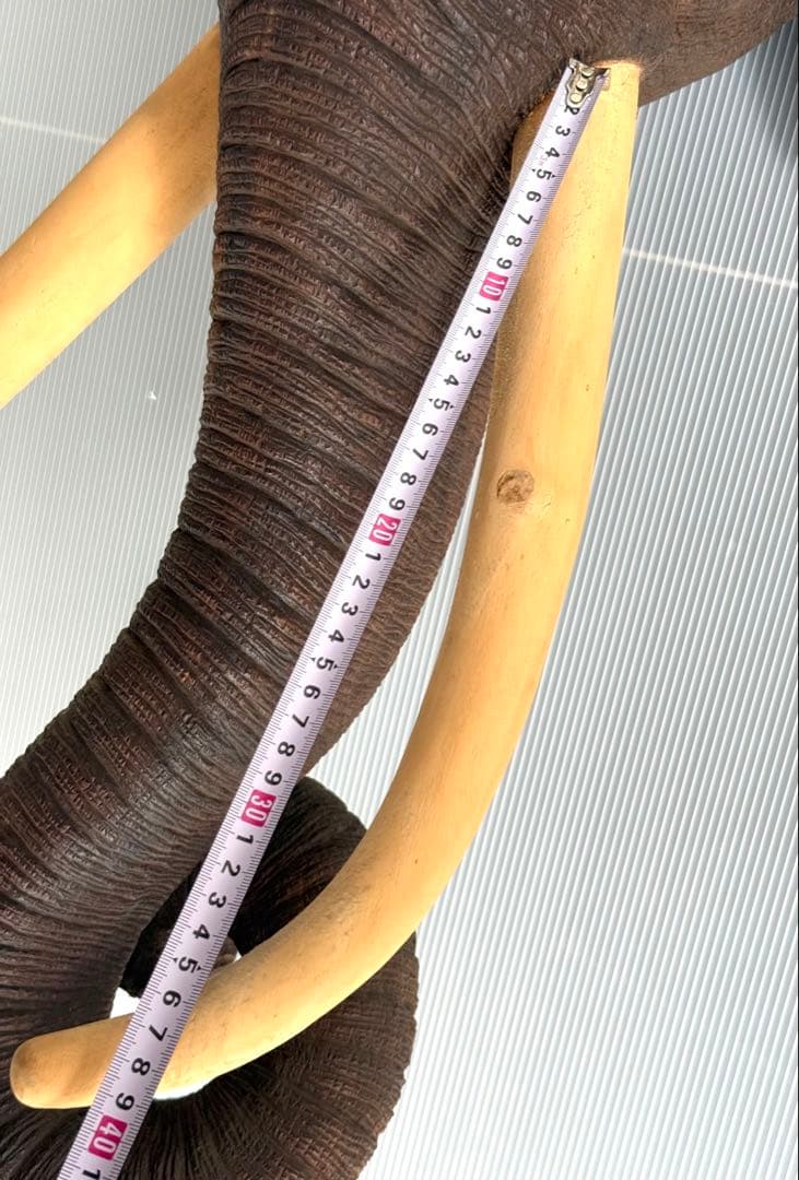 ハムタン サイズ大♪ リアル 彫刻 アンティーク 木製 ゾウ 象