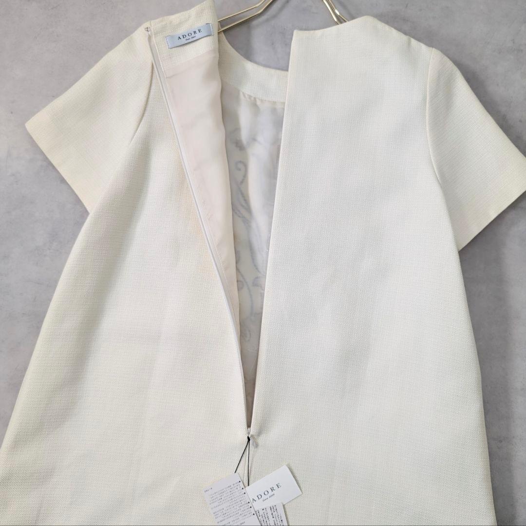 未使用タグ付き★ADORE アドーア ワンピース ビジュー付き サイズ38