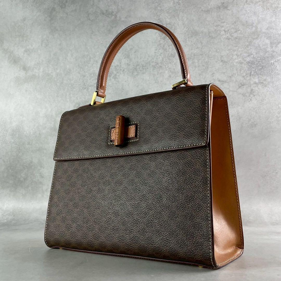 希少美品 CELINE セリーヌ マカダム ターンロック トートバッグ