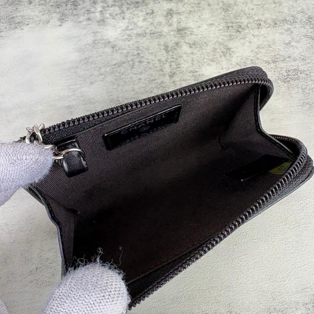 CHANEL シャネル　キャビアスキン　デカココ　ケース　カードケース