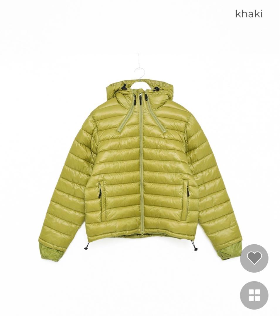 nugu フード付き　ダウンジャケット　カーキ
