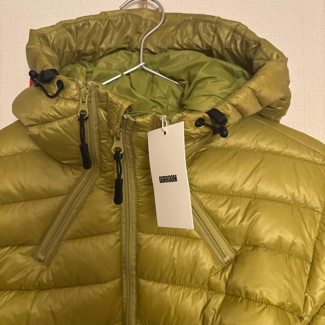 nugu フード付き　ダウンジャケット　カーキ