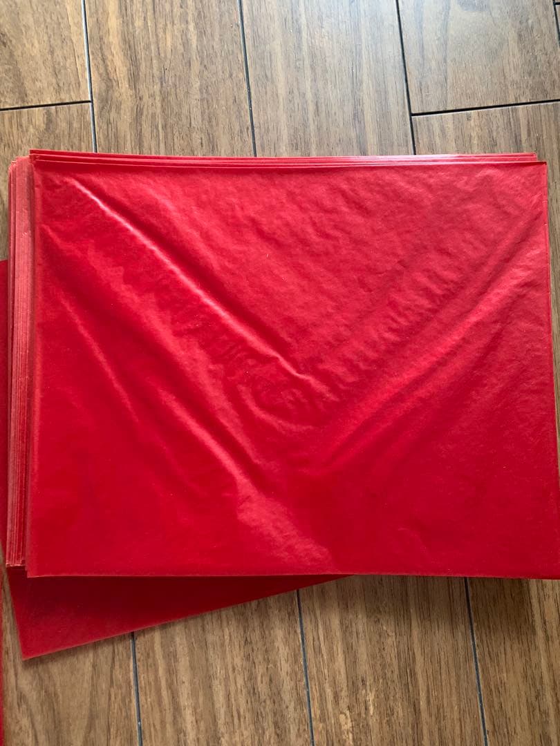 海外紙物　オススメ　赤色 大きな大きな　グラシン 封筒　100枚　大量　ラスト