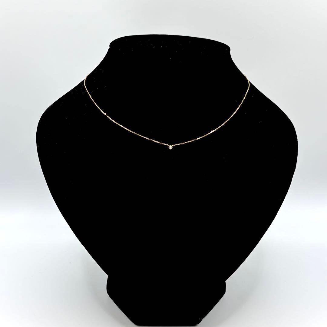 【現行品】ヴァンドーム青山 K18 0.06ct ダイヤ キャトルネックレス