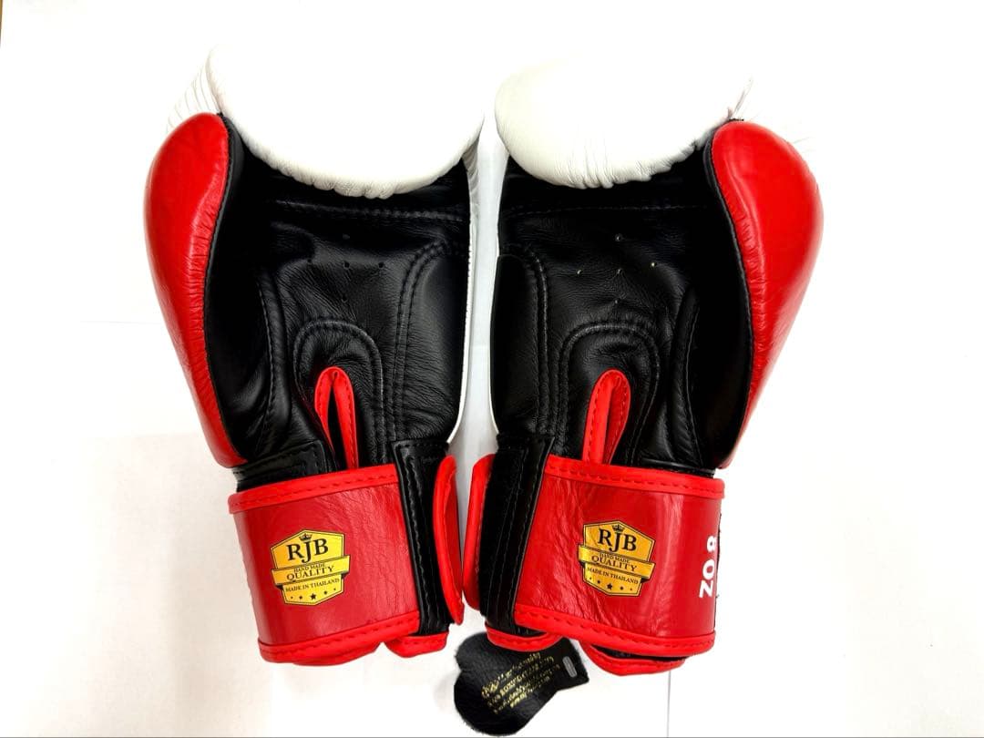 最終1組　新品　RAJA ボクシンググローブ 8oz ラジャ　白赤黒　本革製