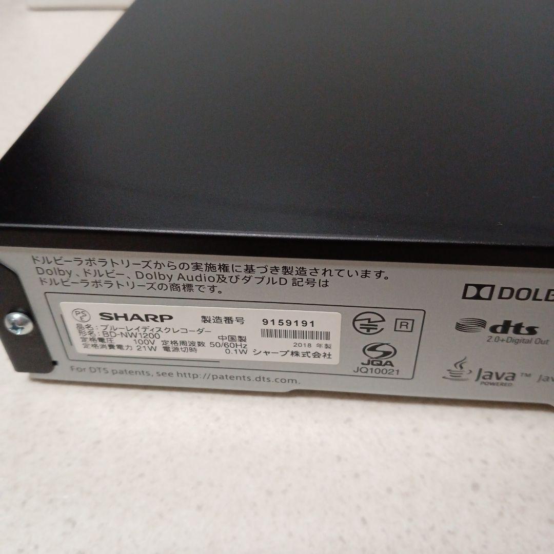 レコーダー Sharp Aquos BD-NW1200