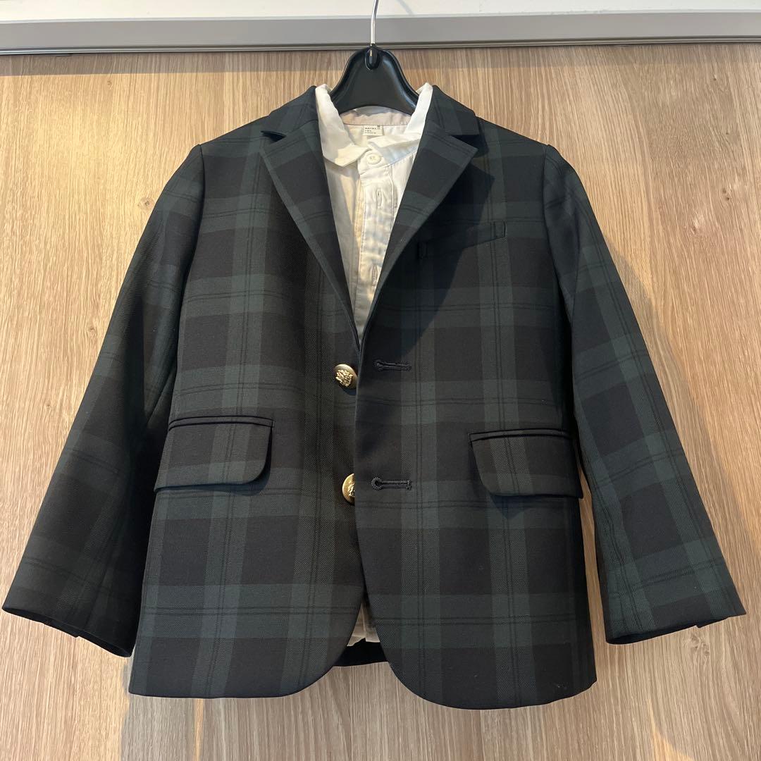 グリーンレーベルリラクシング　キッズ ブラックウォッチスーツ　110