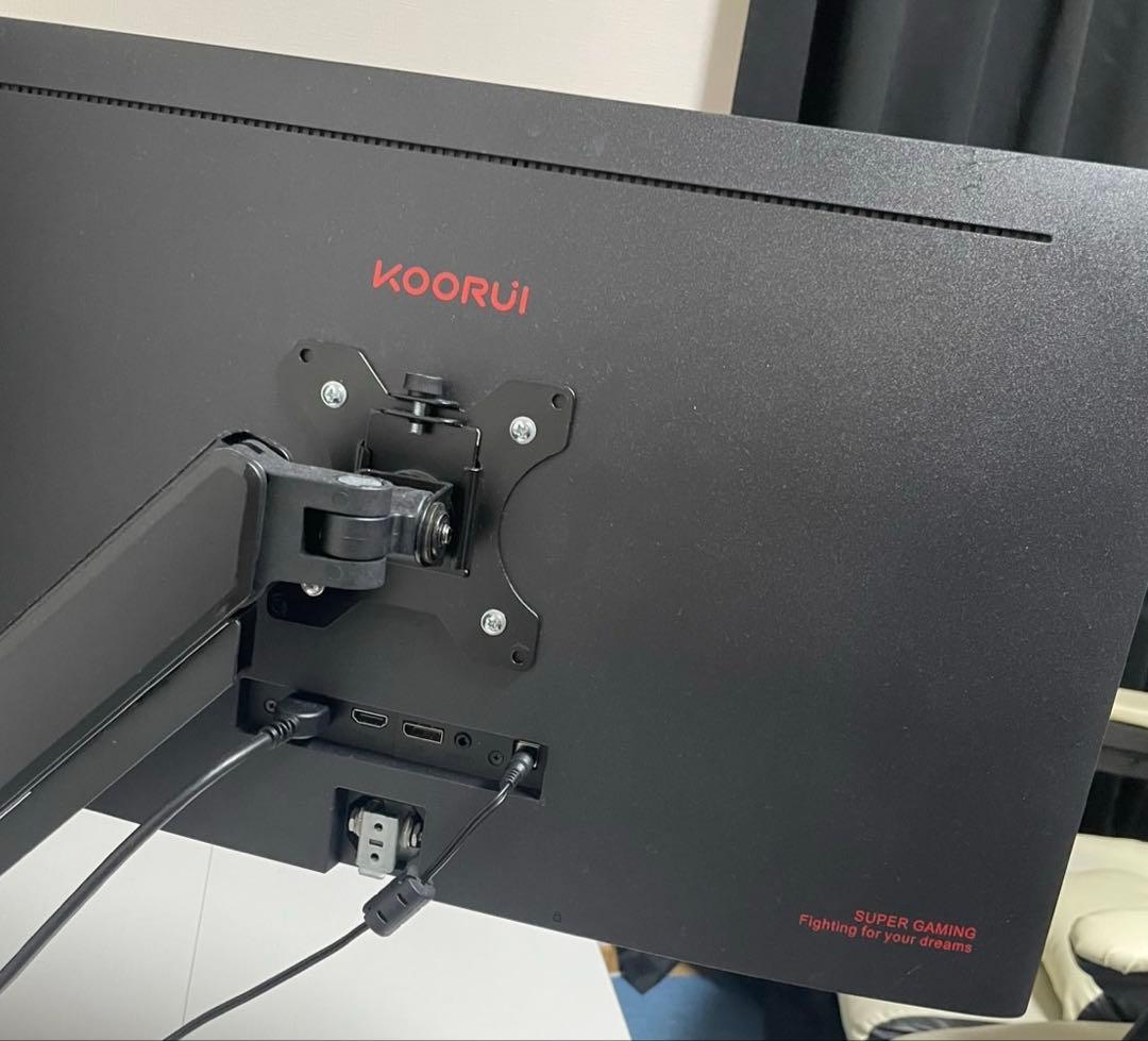 ゲーミングモニター2枚+ダイナミックマイク+モニターアームセット まとめ売り