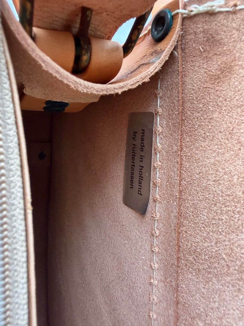 千*眼様 未使用品 ruitertassen 天然ヌメ革 書類鞄 本革 オランダ