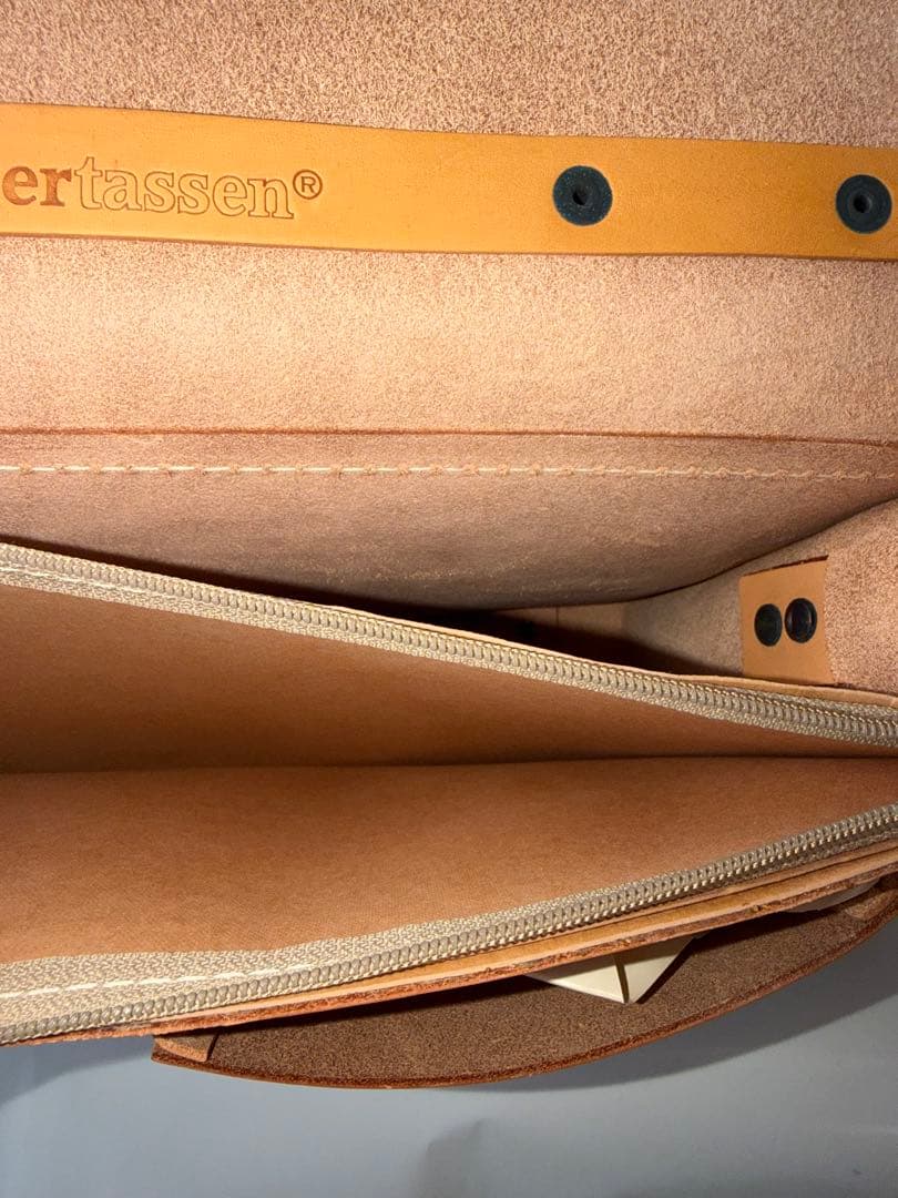 千*眼様 未使用品 ruitertassen 天然ヌメ革 書類鞄 本革 オランダ