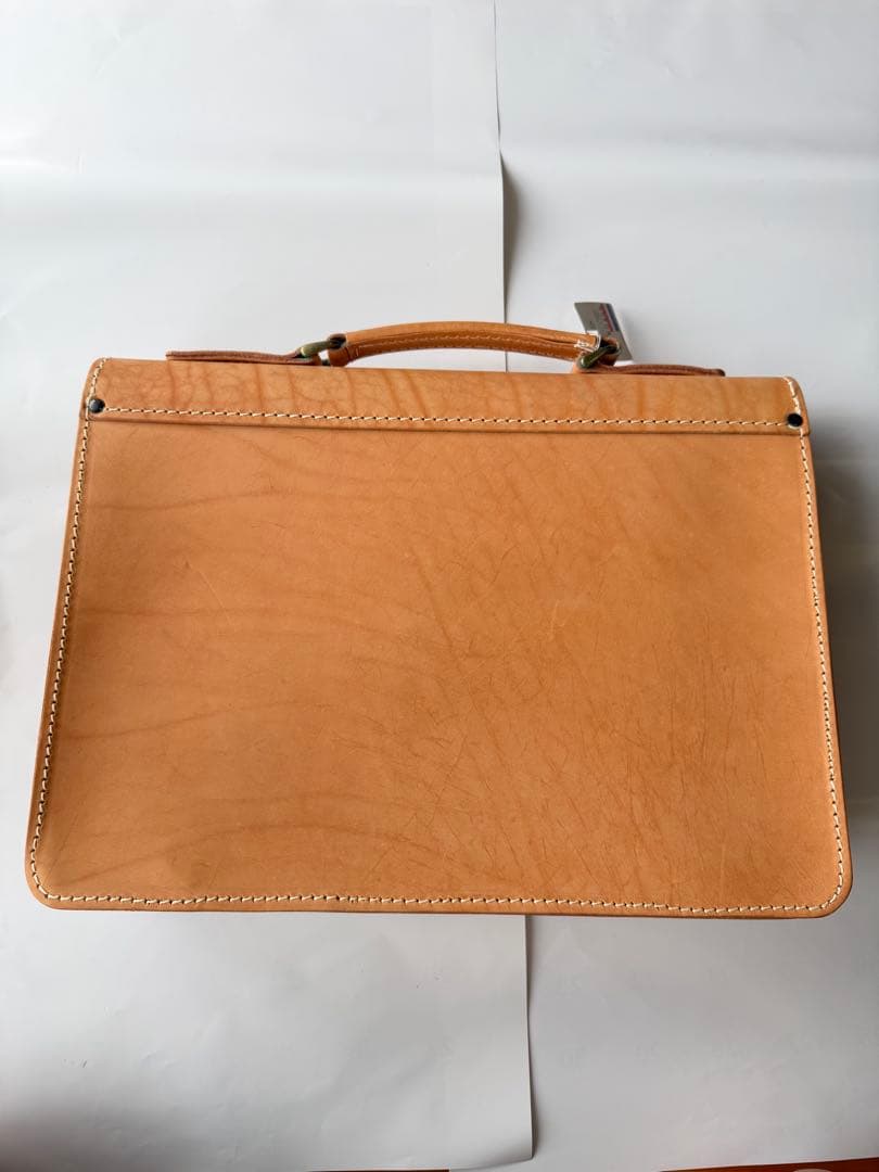 千*眼様 未使用品 ruitertassen 天然ヌメ革 書類鞄 本革 オランダ