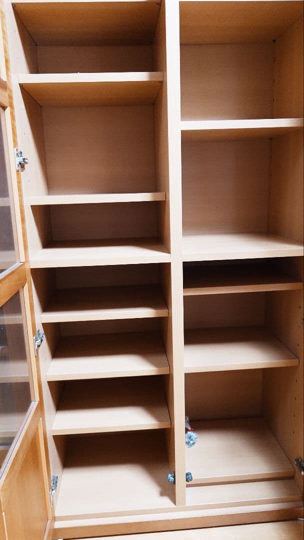 木製本棚 ガラス扉付き チェリー