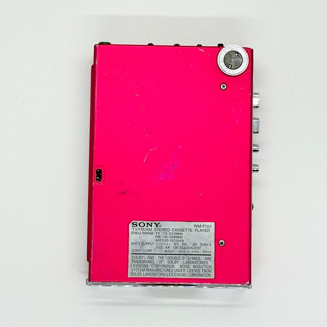 現状品 SONY ソニー WALKMAN ウォークマン WM-F102 レッド