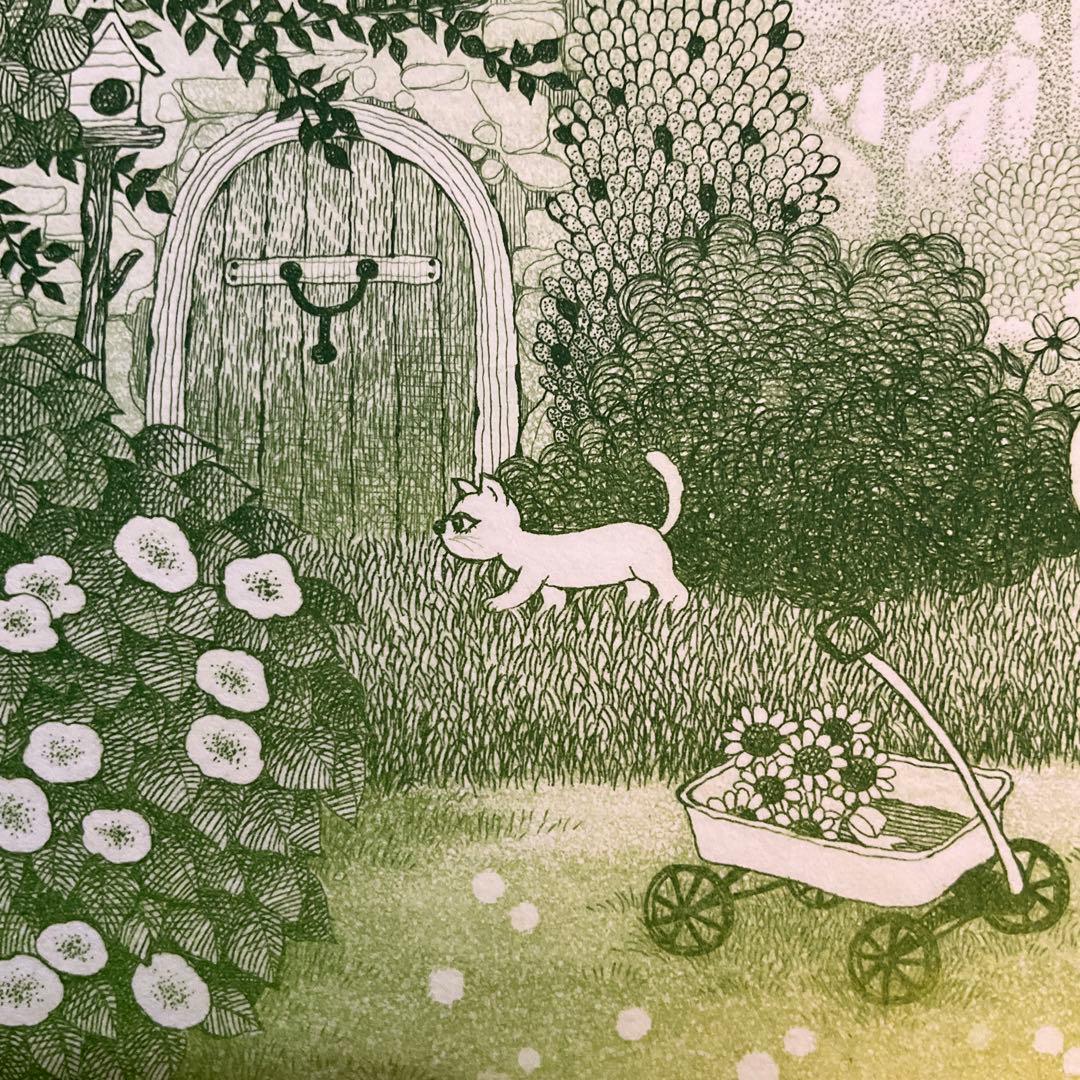 絵画・額縁・版画・上砂理佳・新品未使用・エッチング・犬・美術品・インテリア・雑貨