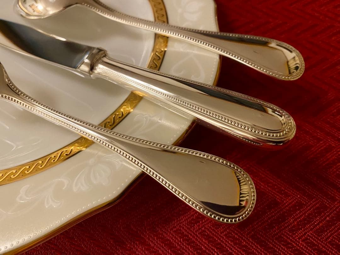 【☆希少な極美品☆】クリストフル パール デザートサイズカトラリーセット