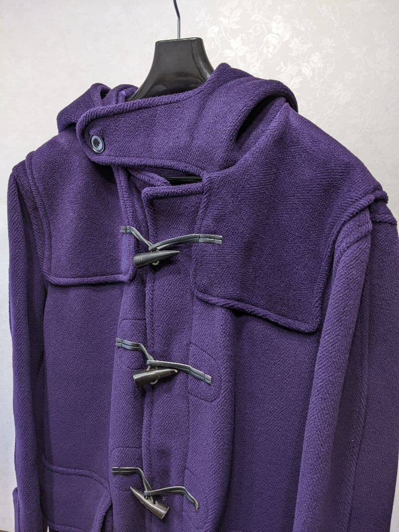 モンゴメリー ダッフルコート パープル紫 ウール１００ イギリス製 ビームス
