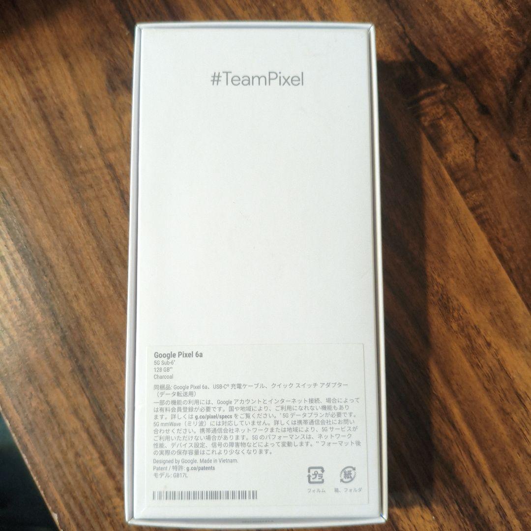 【新品・未使用】Google Pixel6a チャコール ブラック 128GB