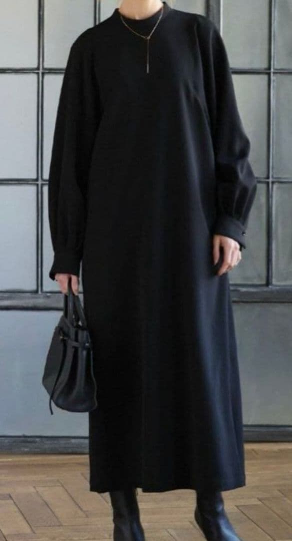 ジャーナルスタンダード ダブルクロスロングワンピース　 サイズ　36　ネイビー