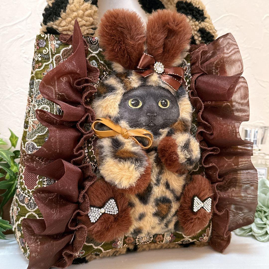 さ*ー様 コヤンイサムチョン♡新色インド刺繍大人色カーキ！うさ着ぐるみ黒猫変形ト