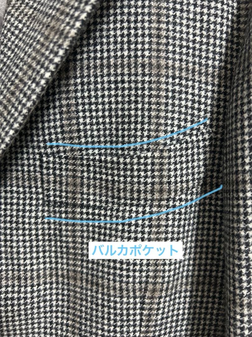 美品　RING JACKET　テーラード　ウール　ジャケット　千鳥格子　52
