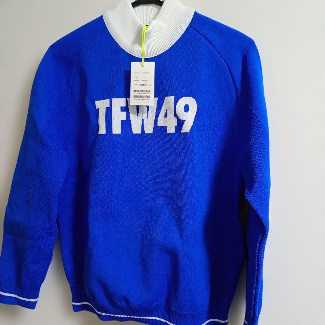 今週までお値下げTFW49 ゴルフレディースブルー×ホワイト レディースサイズL