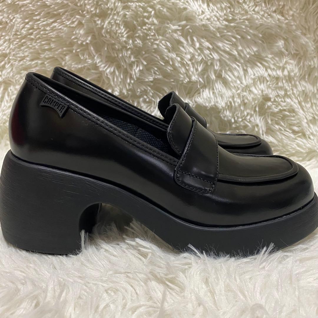 ✨美品✨CAMPER Thelma 厚底 レザー パンプス ブラック黒ローファー