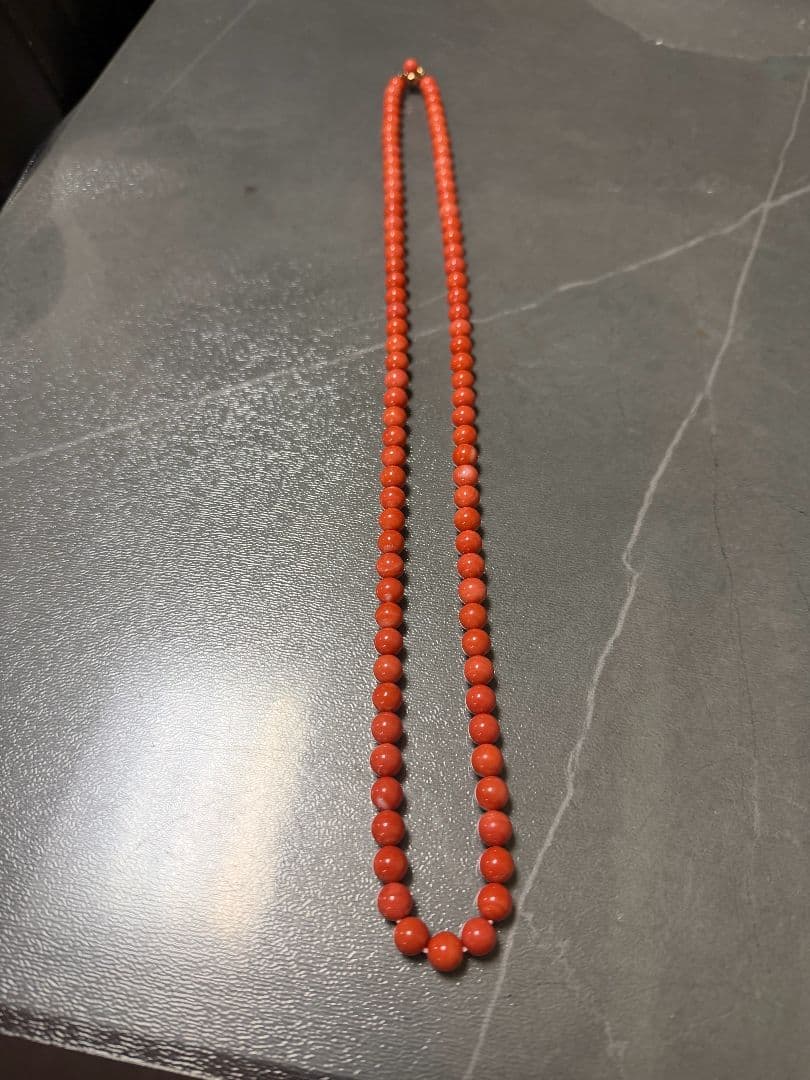 赤珊瑚ネックレス 14K 美品