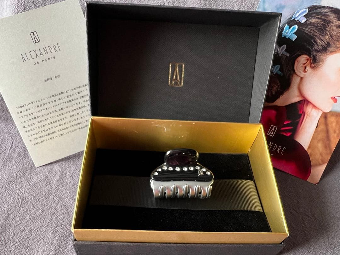 アレクサンドルドゥパリ 限定品　ブラックXシルバー　Sクリップ【保管袋付】