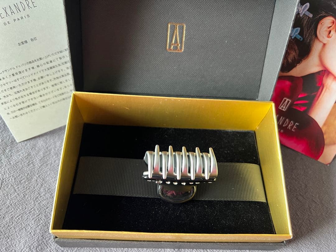 アレクサンドルドゥパリ 限定品　ブラックXシルバー　Sクリップ【保管袋付】