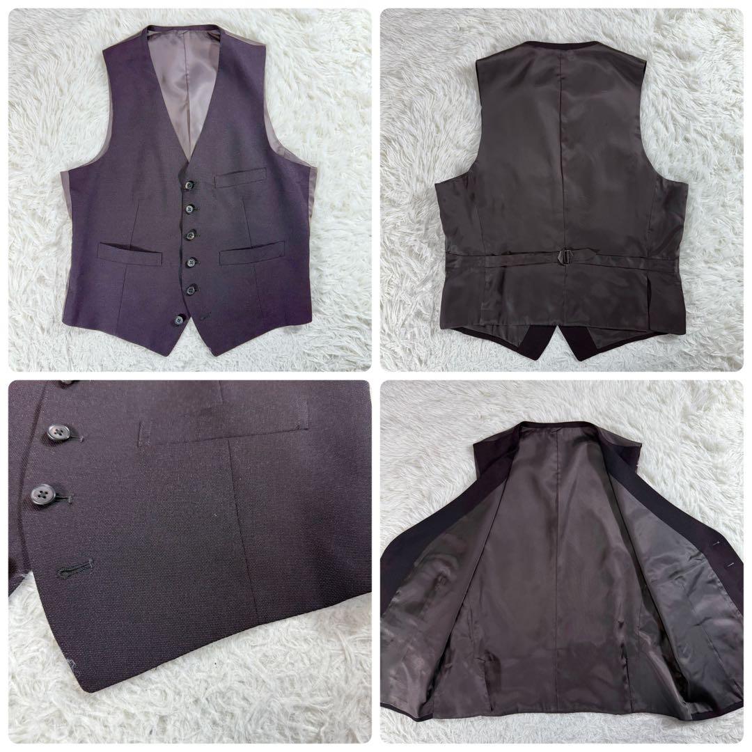 【美品】ザスーツカンパニー スリーピーススーツ ボルドー A5相当 近年モデル