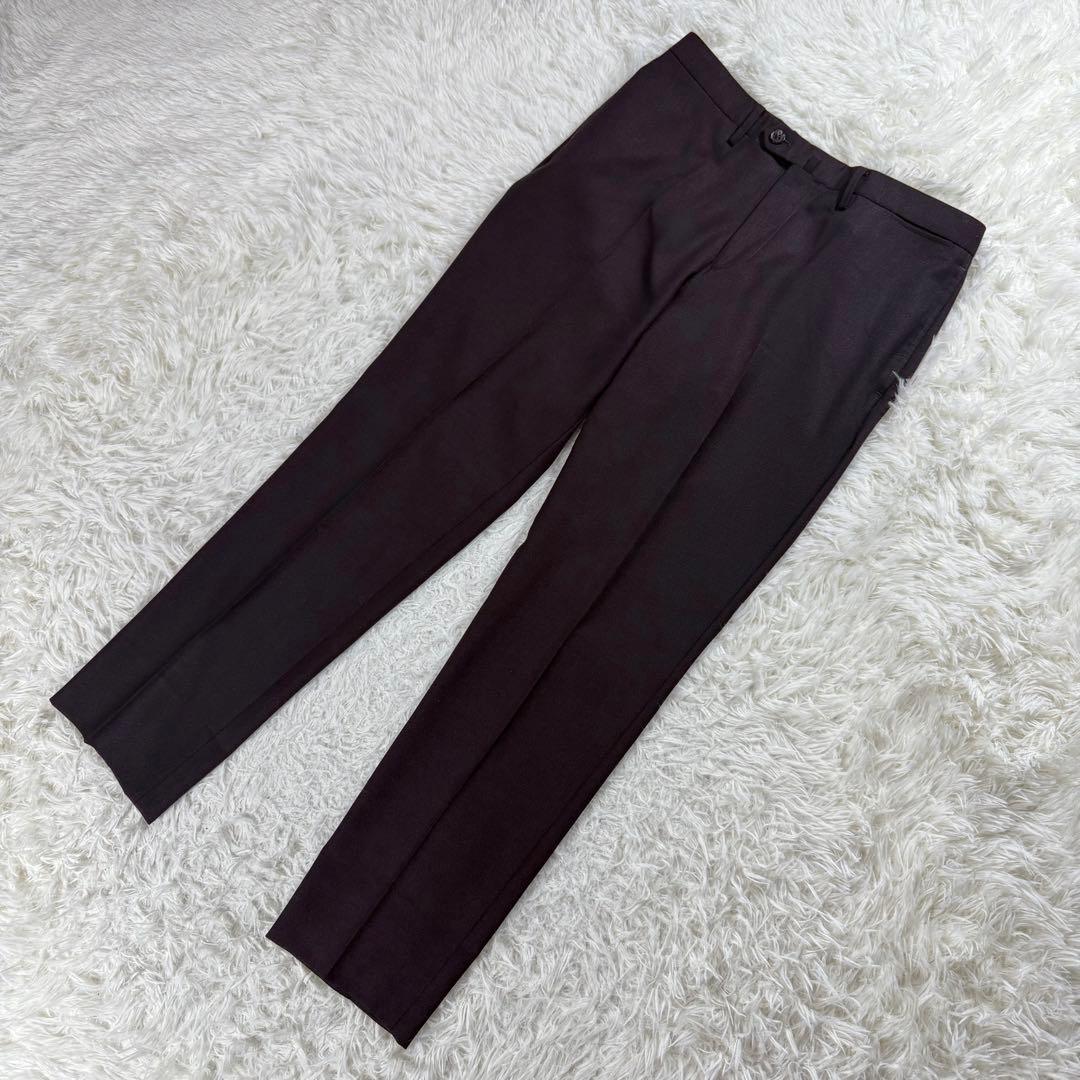 【美品】ザスーツカンパニー スリーピーススーツ ボルドー A5相当 近年モデル