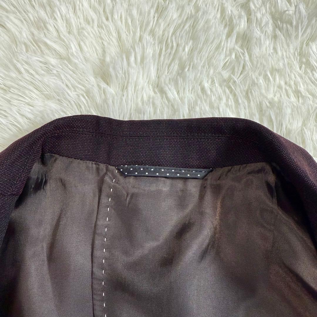 【美品】ザスーツカンパニー スリーピーススーツ ボルドー A5相当 近年モデル