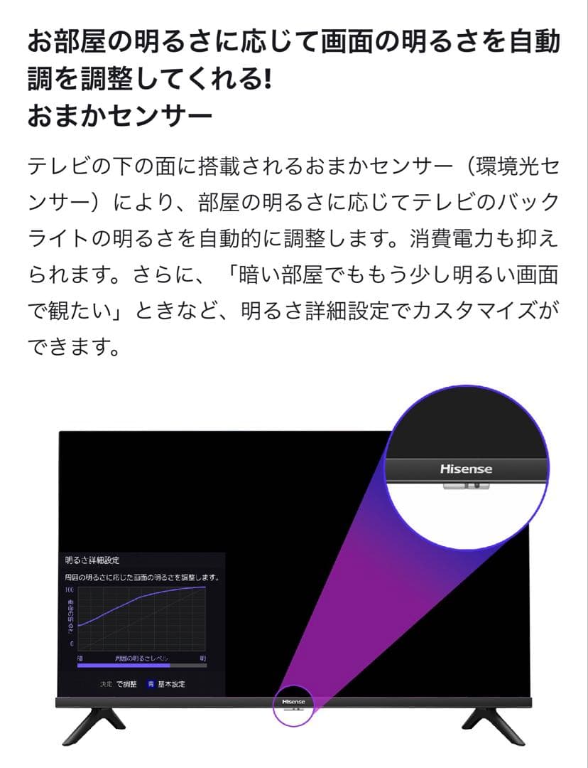 Hisense 32A4 2024年モデル　【H2O】