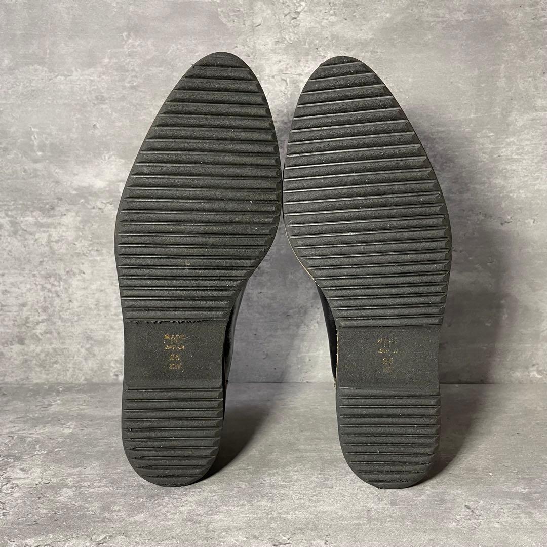 【未使用級】ダイアナ エナメル　タッセル ローファー　ポインテッド　黒　25cm