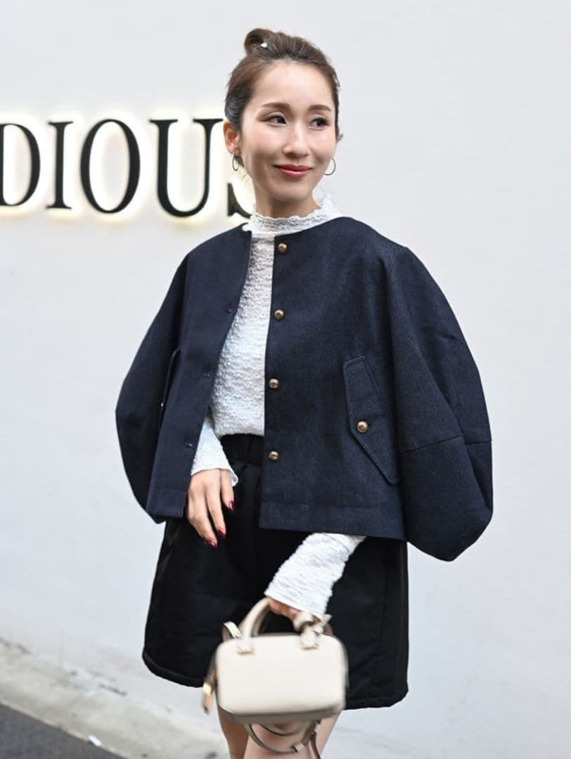 trefle+1 プリーツデニムジャケット