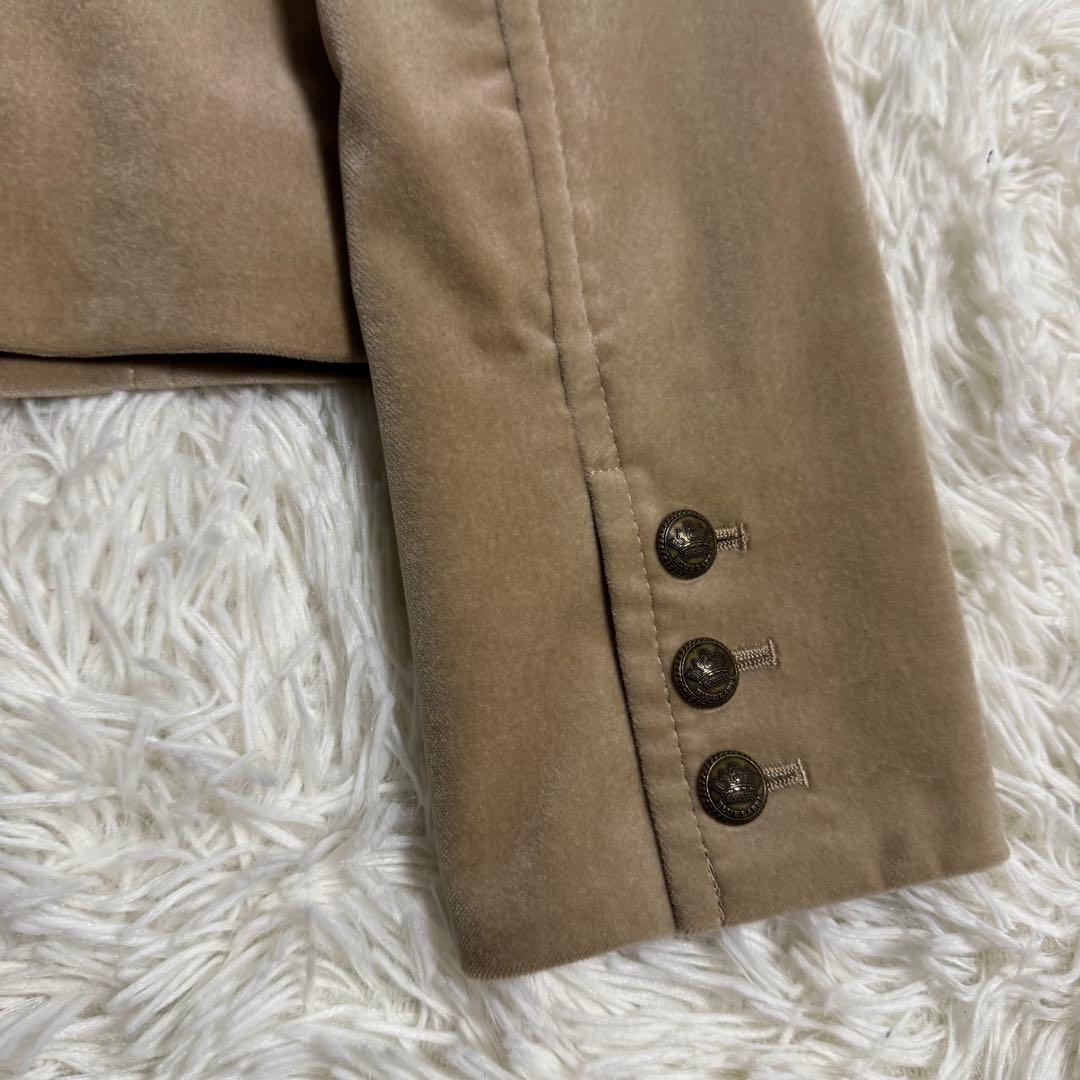 【超希少】バーバリーブルーレーベル テーラードジャケット ベロア 金ボタン