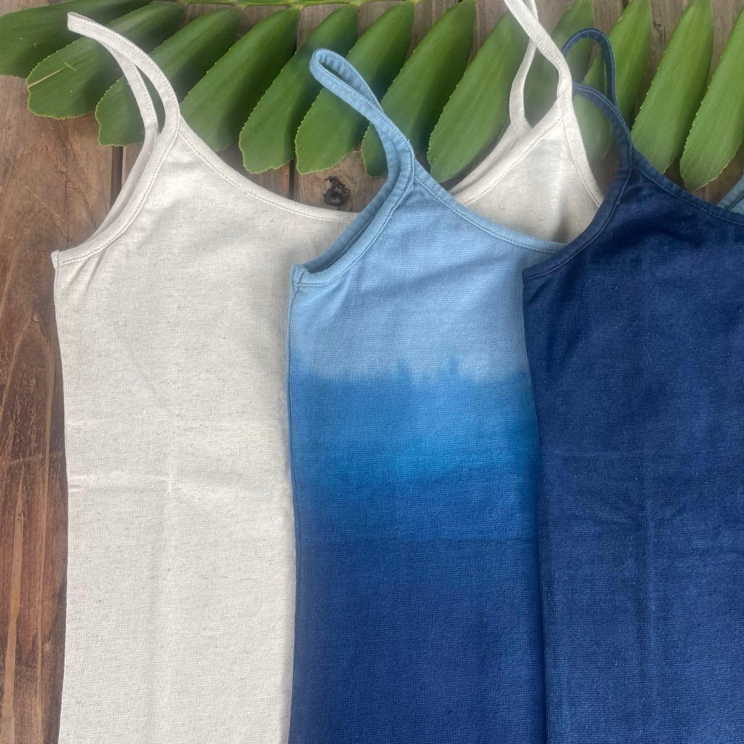 再販✨大人気定番✨ヘンプコットン　カップイン キャミソール【生成り】パット付属