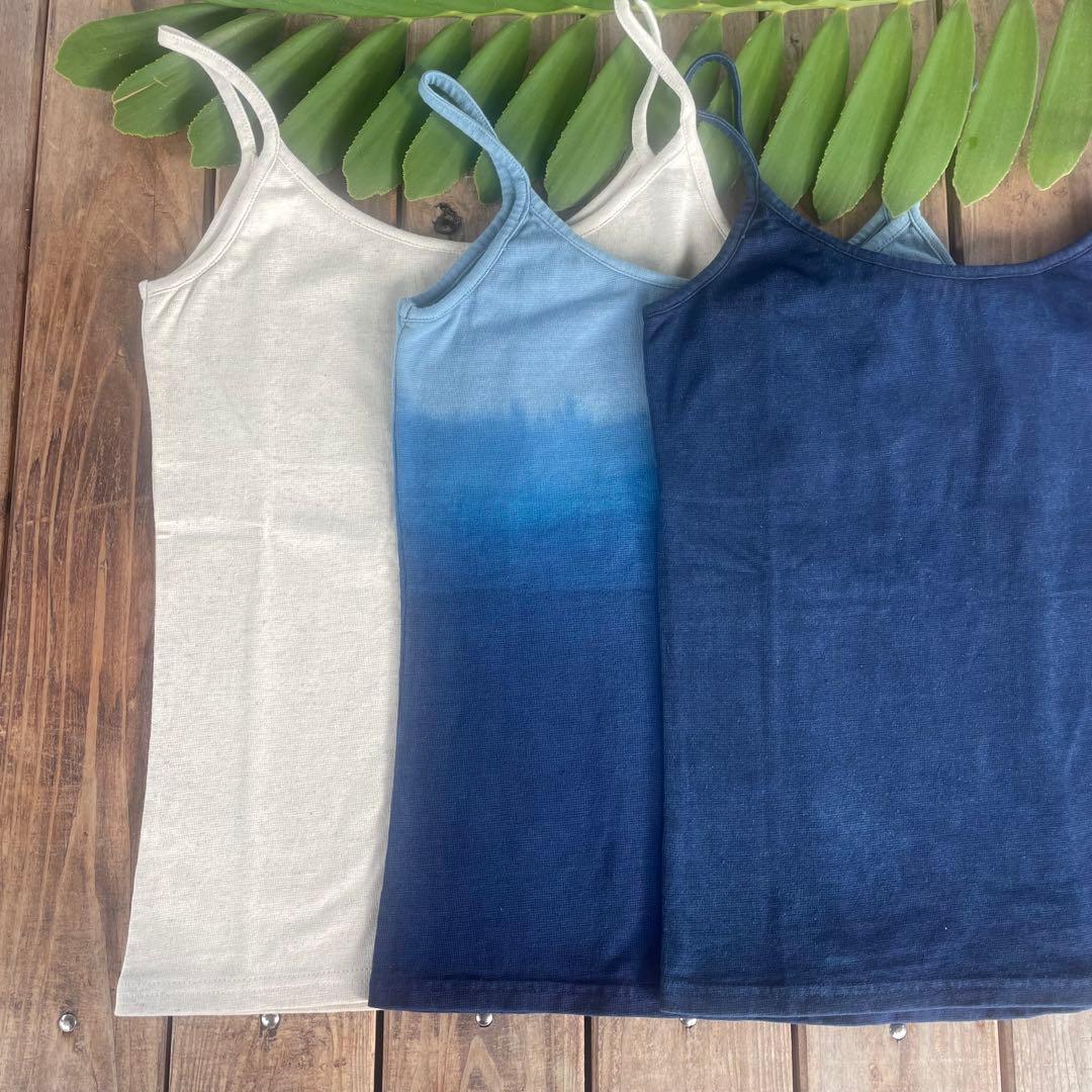 再販✨大人気定番✨ヘンプコットン　カップイン キャミソール【生成り】パット付属