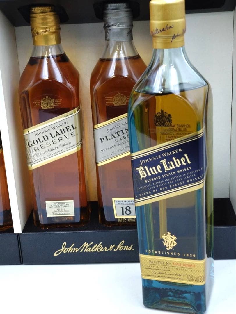 Johnnie Walker コレクション ウイスキー 200ml 4本 箱入り