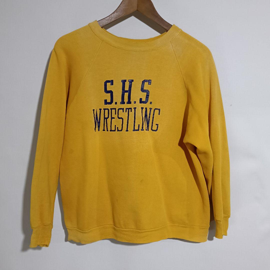 60s 70s ビンテージラグランスウェット Lフェード