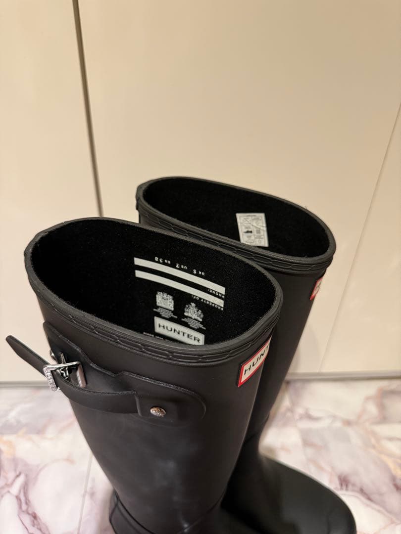 Hunter ハンター　トールレインブーツ　ブラック　24㎝