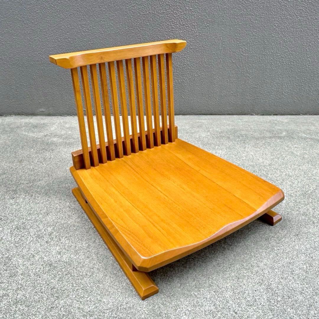 2脚セット✴︎座椅子 ローチェア イス 天然木 高齢者 あぐら 低座椅子