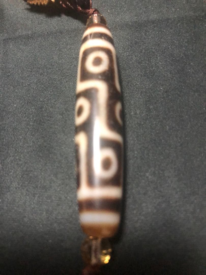 上肯老礦天珠‼️西蔵老礦手工伝承九眼天珠龍頭紐ネックレス