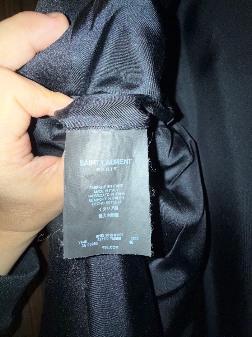 サンローラン エディ期 スモーキングジャケット　46
