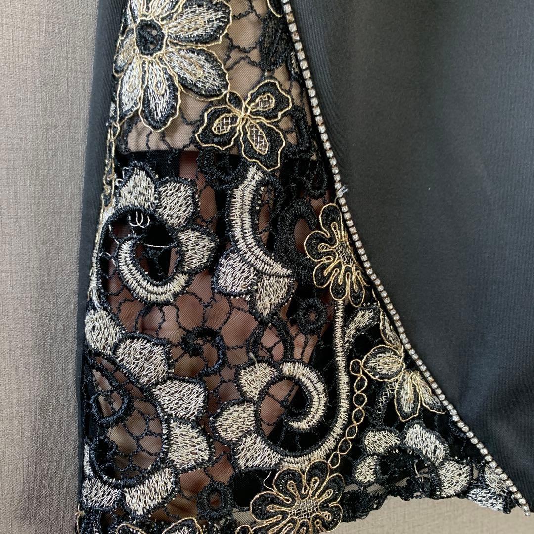 IRMA ミニドレス 黒 ビーズ刺繍 キャバクラドレス