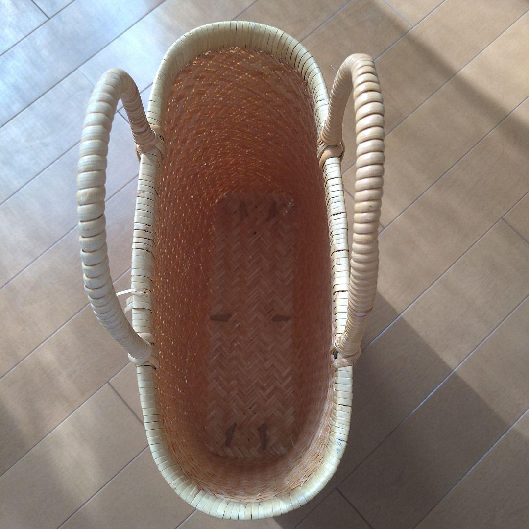 再値引き→鳥越竹細工　かご　かごバッグ